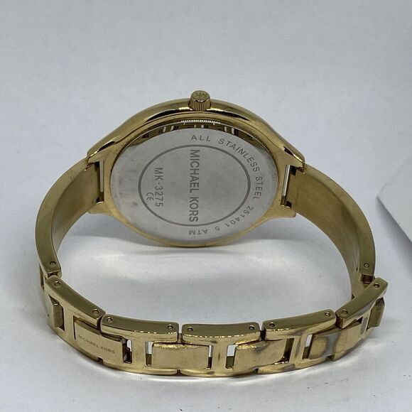 Michael Kors Slim Runway MK3275 Women's Gold Stainless Steel Analog Watch MP893 - Picture 10 of 12